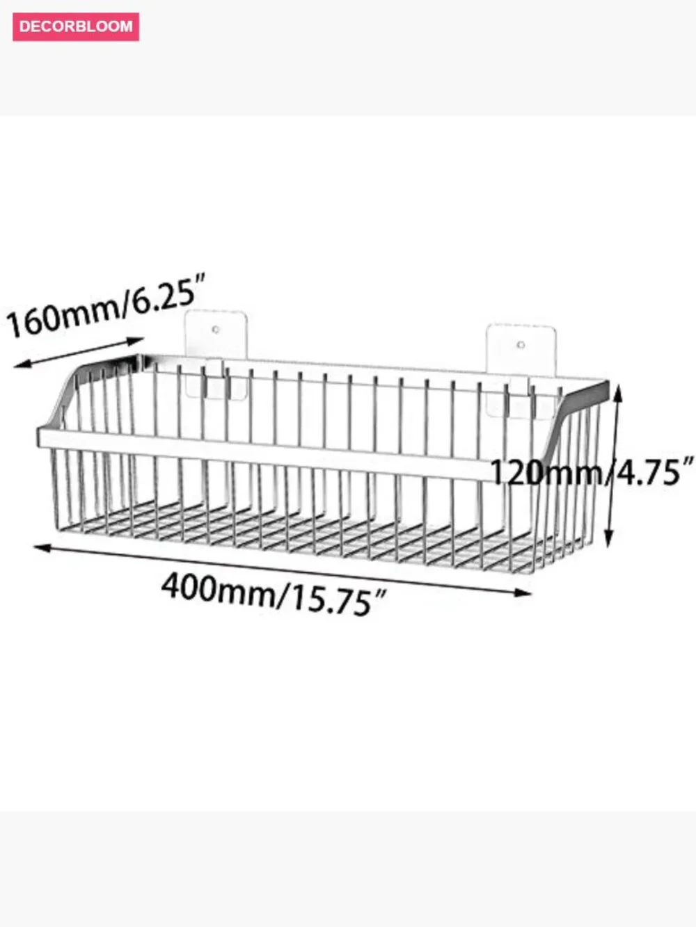 2-set stainless steel hanging fruit basket wall organizer for kitchen pantry
